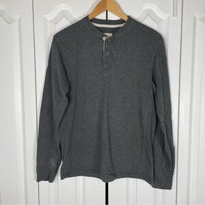 Rag & Bone Standard Issue Henley Shirt Men’s M Gray Cotton Blend Casual